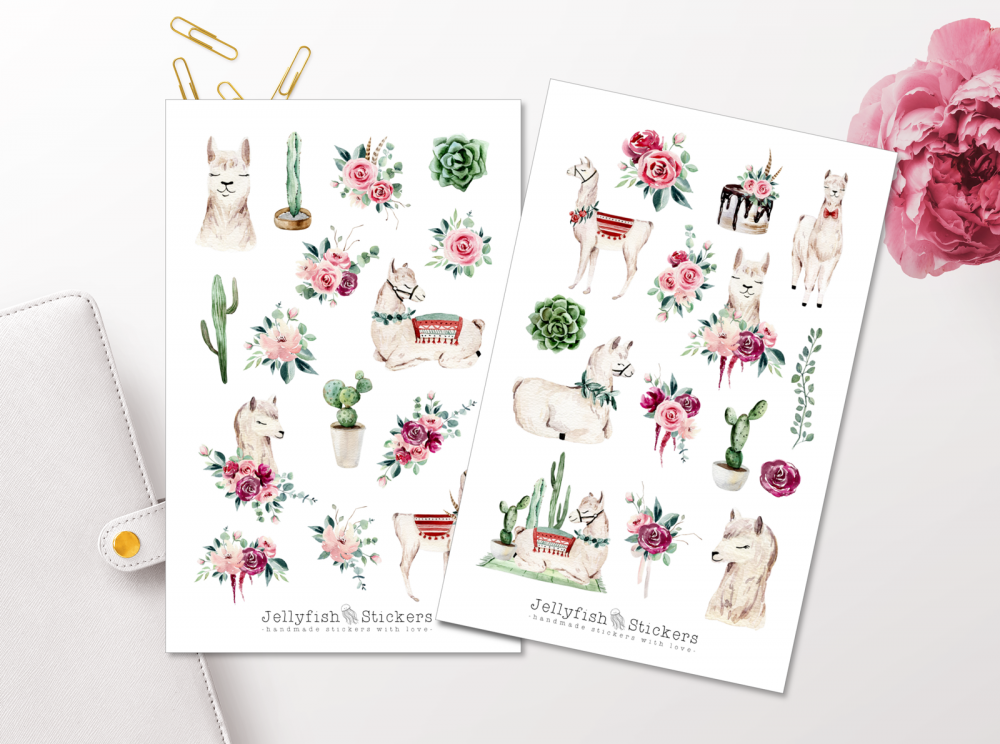 Llamas Sticker Set